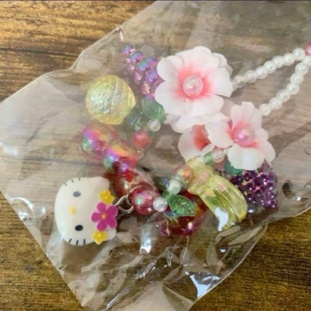 【希少激レア】ハローキティ トロピカルストラップ　2001 花　★入手困難★