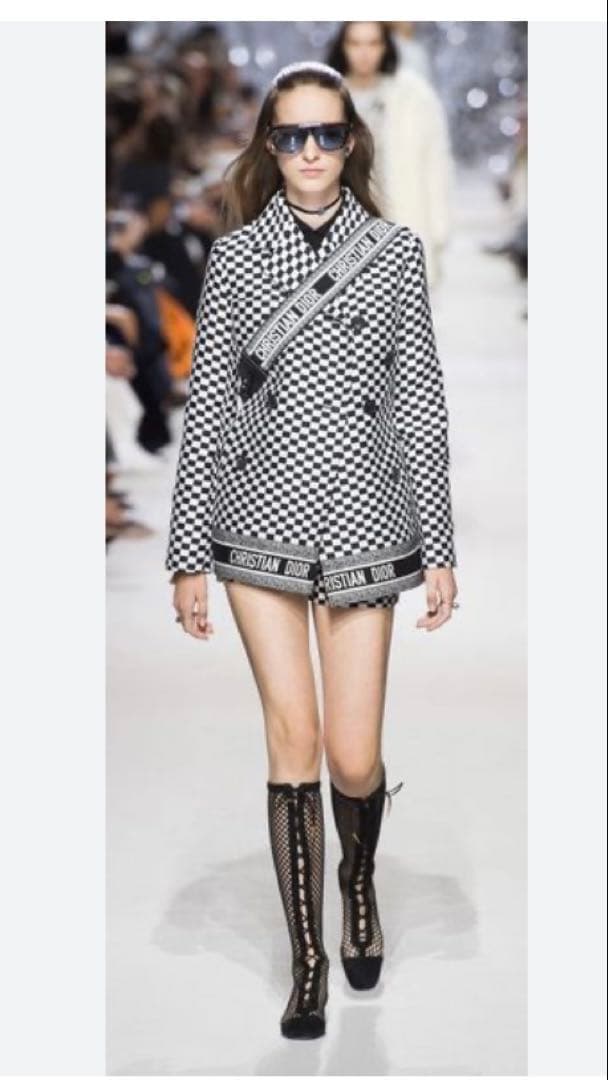 Christian Dior チェック柄ジャケット　ショートコート　runway