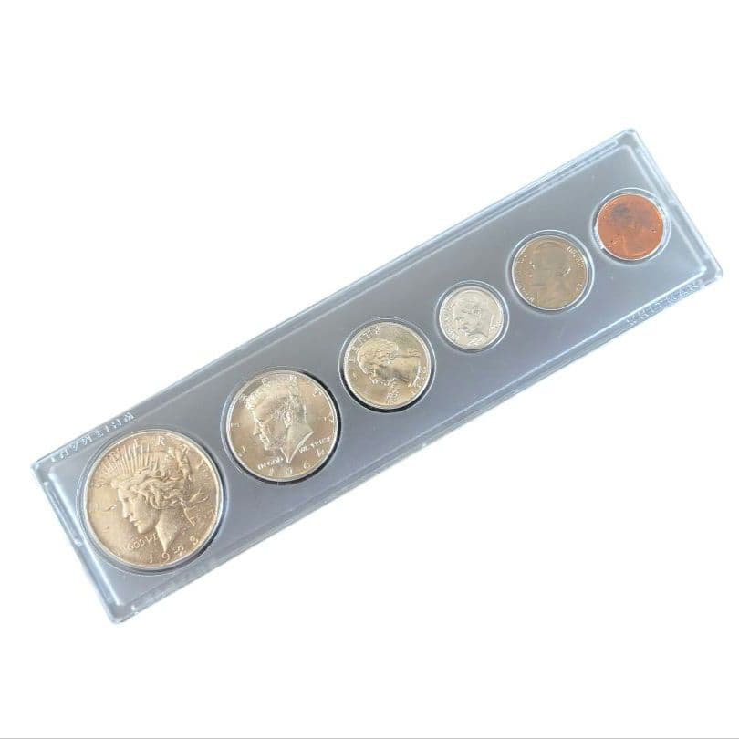 アメリカ6種 旧硬貨 ケース付