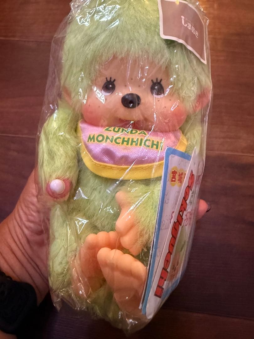 Y*I様 希少 モンチッチ　ずんだ　宮城県　限定　座りぬいぐるみ Sサイズ　セキ