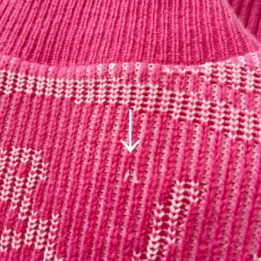 専用　マークアンドロナ　中綿　ニットジャケット　裏地　ピンク　スカル　ウール