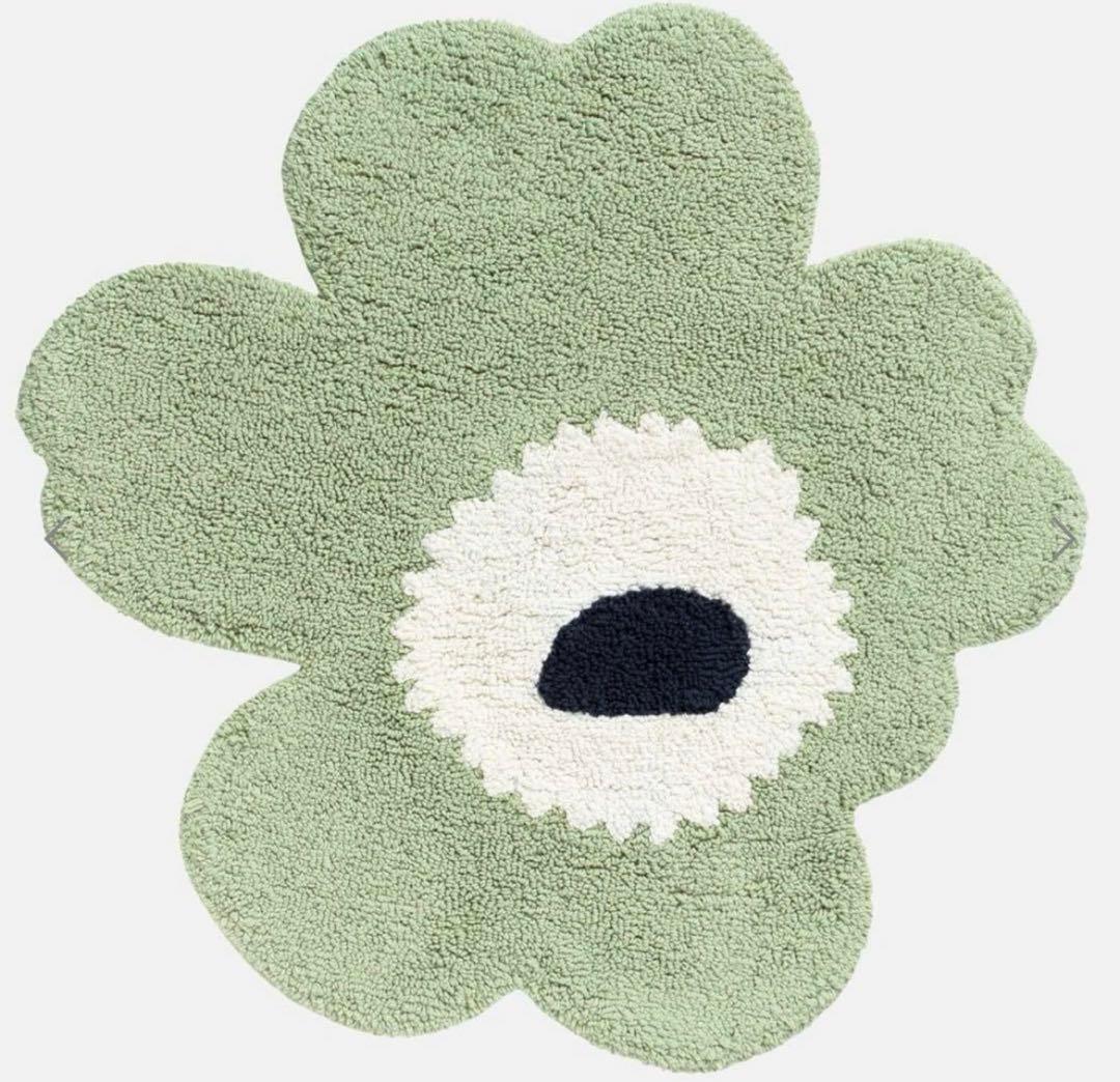 marimekko 花形バスマット グリーン