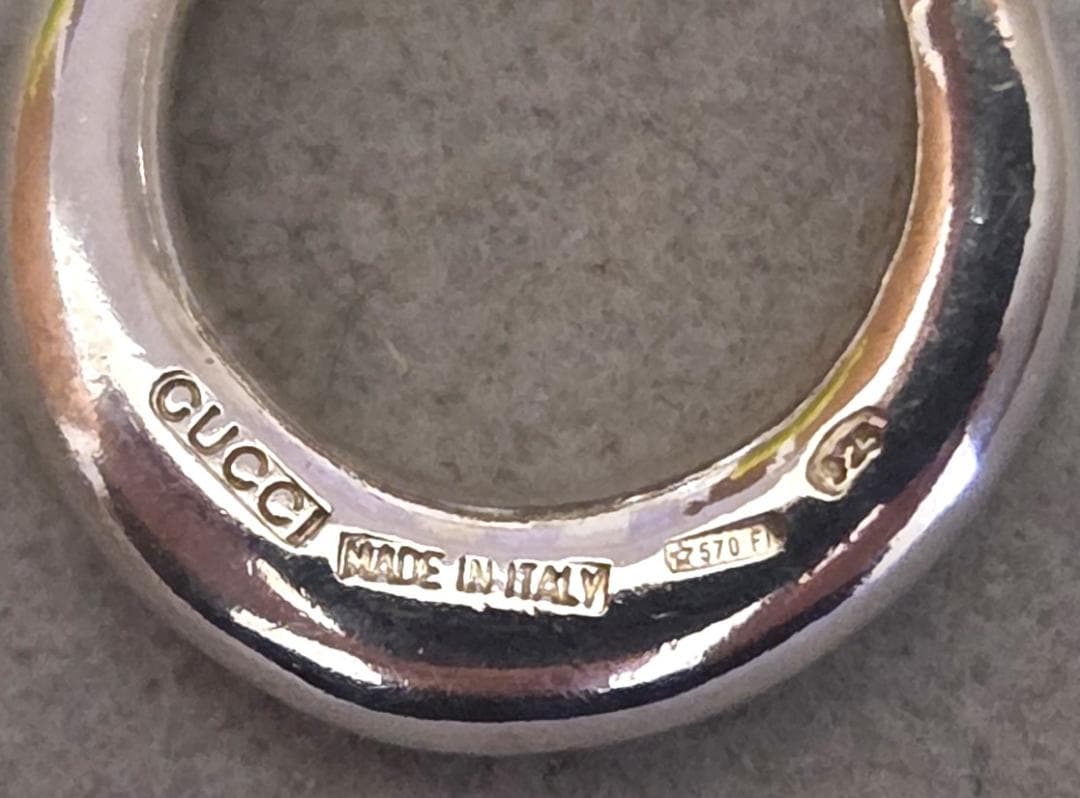 GUCCIグッチ サークル SILVER925 ユニセックスピアス　42766