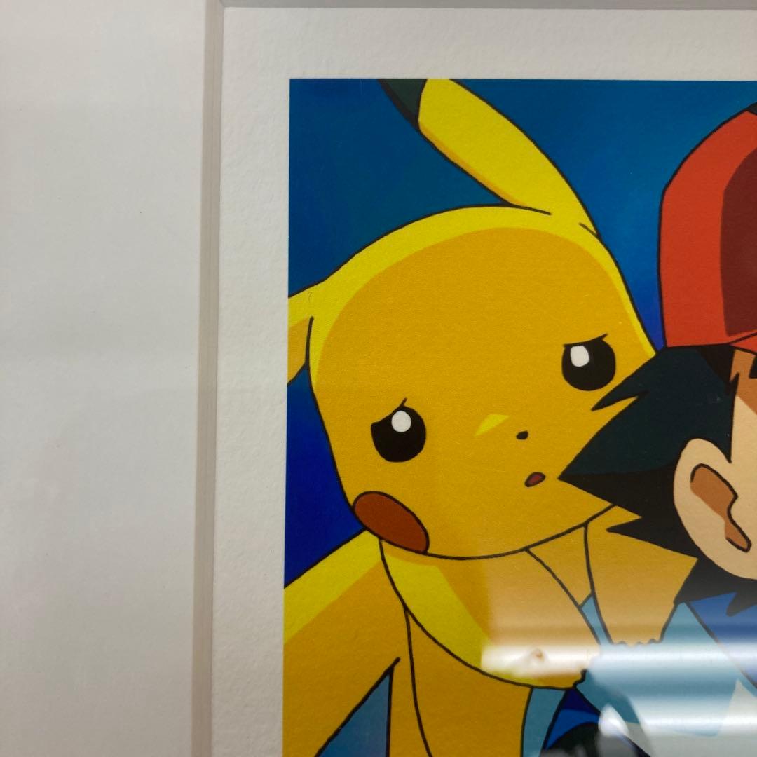 ポケモン　ピカチュウ　ルカリオ　サトシ　複製原画　絵　レア　非売品　サイン入り