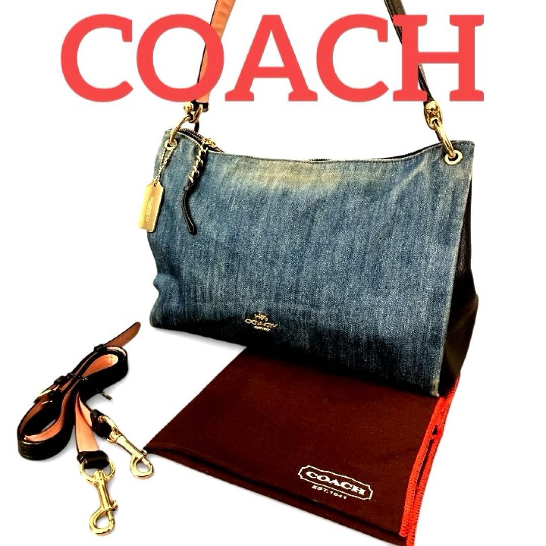 ✨【良品】✨コーチ ミア ワンショルダー 66964 デニム 2way 肩掛け