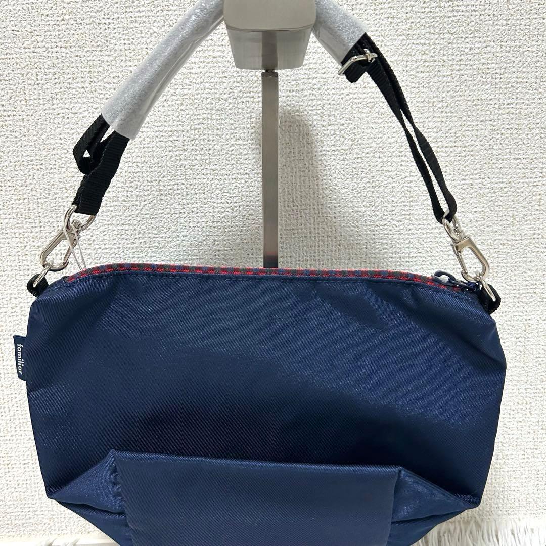 【新品未使用✨タグ付き/ダンロップコラボ】ファミリア　ショルダーバッグ　ネイビー