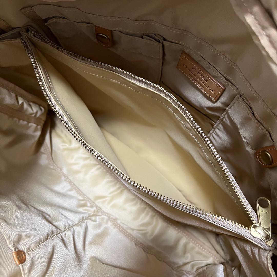 ポーター CITY ビジネスバッグ トートバッグ ベージュ キャンバス レザー