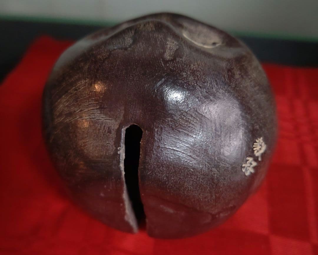 昭和の陶器製猿の三面土鈴　見ざる　言わざる　聞かざる