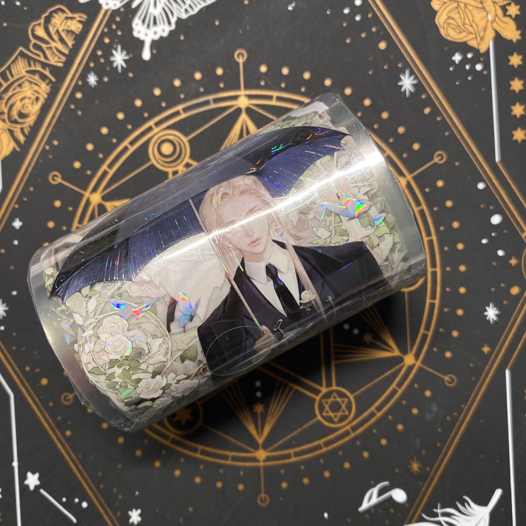 【E】海外　10m巻　貝殻光マスキングテープ　人物系/動物装飾系