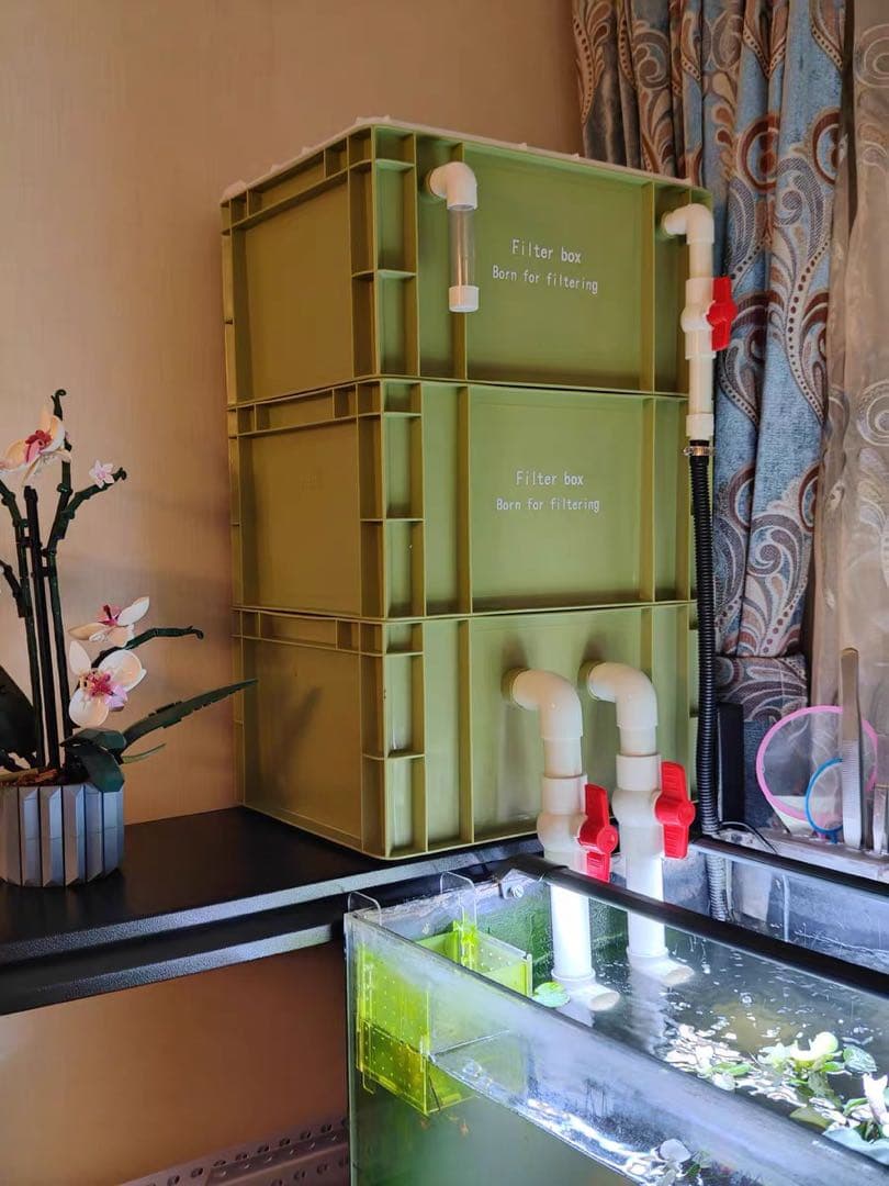 45w水中ポンプ付き 水槽用万能フィルター 外部式飼育濾過器装置　アクアリウム