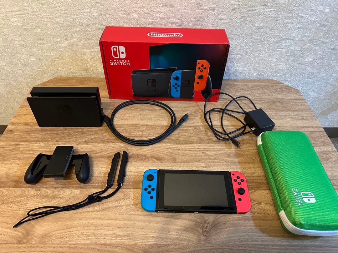 【美品】(箱あり)Nintendo Switch 本体 ネオンブルーネオンレッド