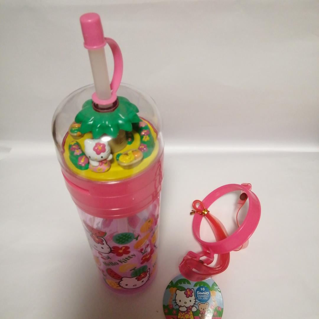 未使用　ハローキティ トロピカルボトルストラップ付き　平成レトロ　2002年