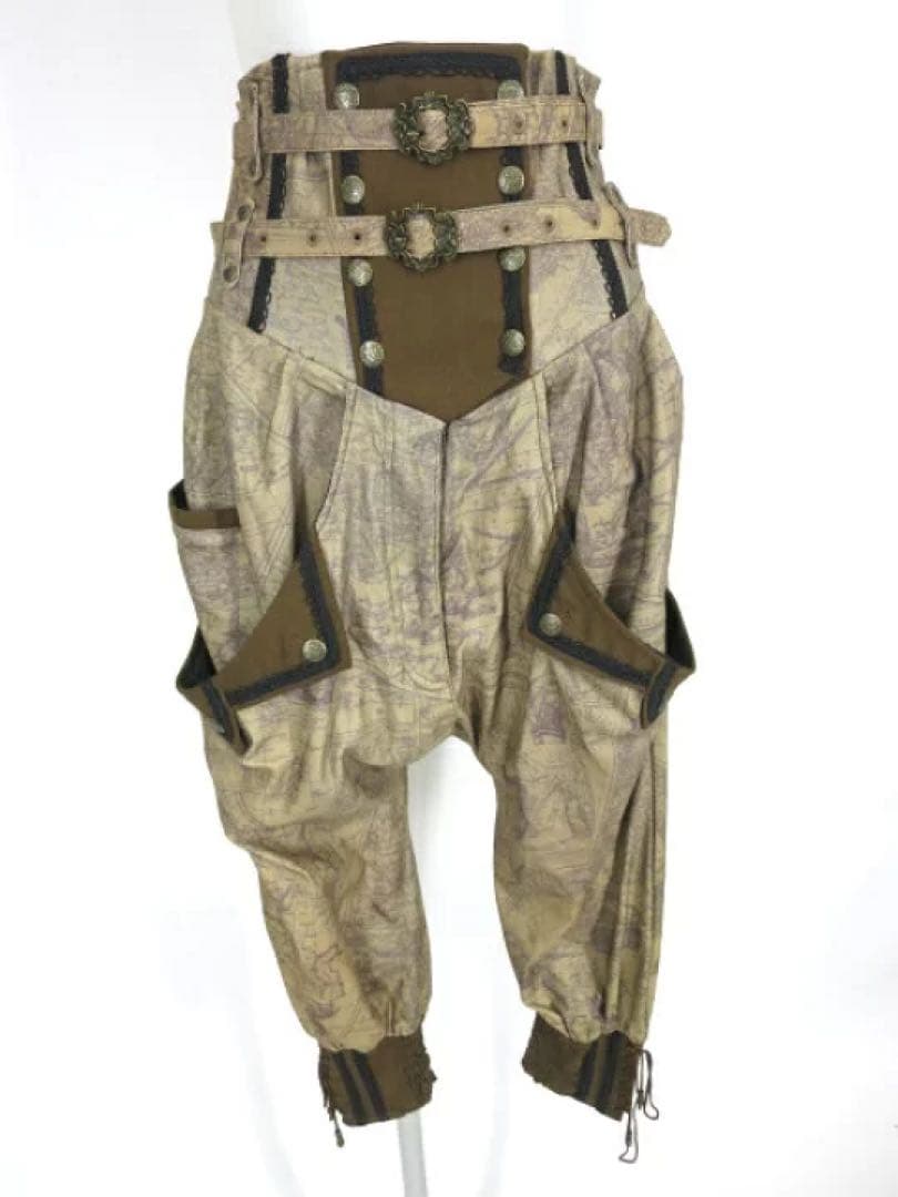 OZZ ONESTE 地図柄コルセットサルエルパンツ オッズオン Ozz On