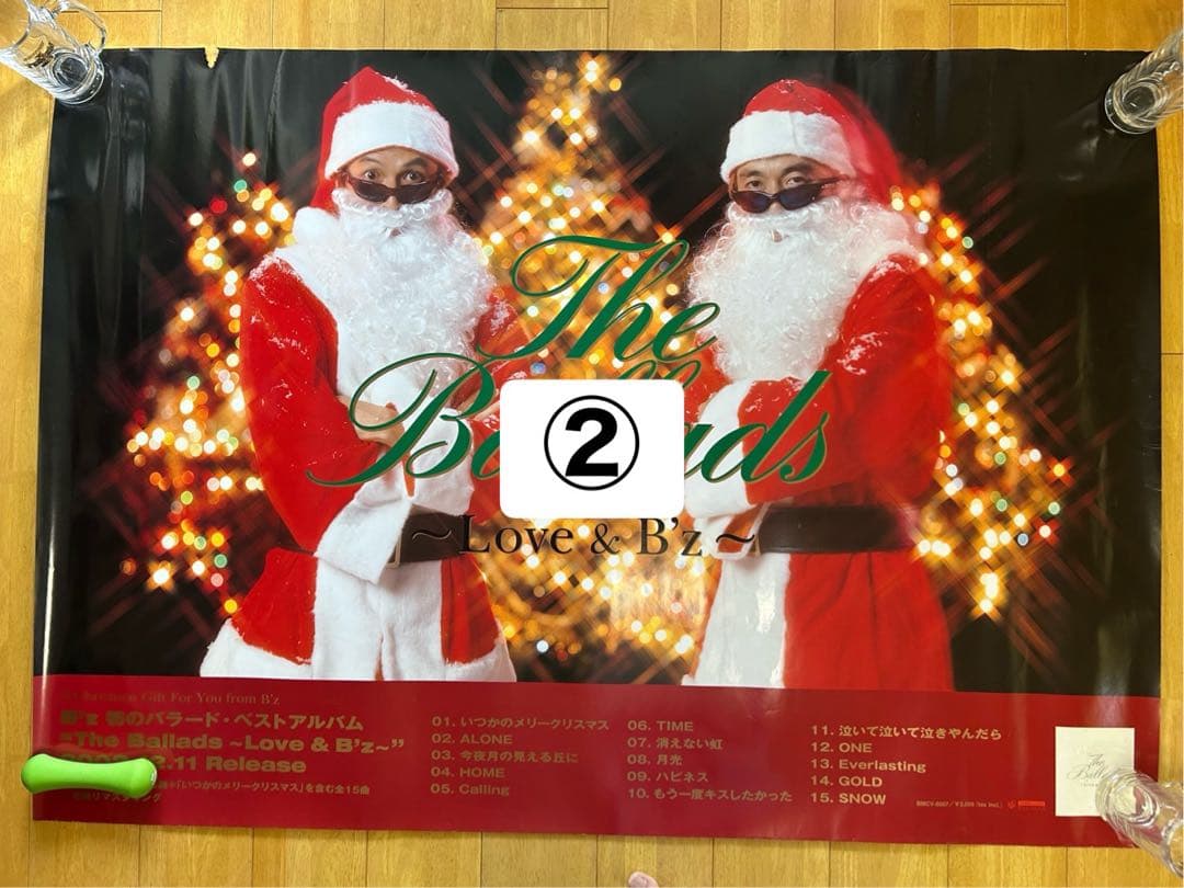 ☆B'z☆The Ballads☆駅貼りB0サイズ☆ポスター2枚セット☆サンタ☆