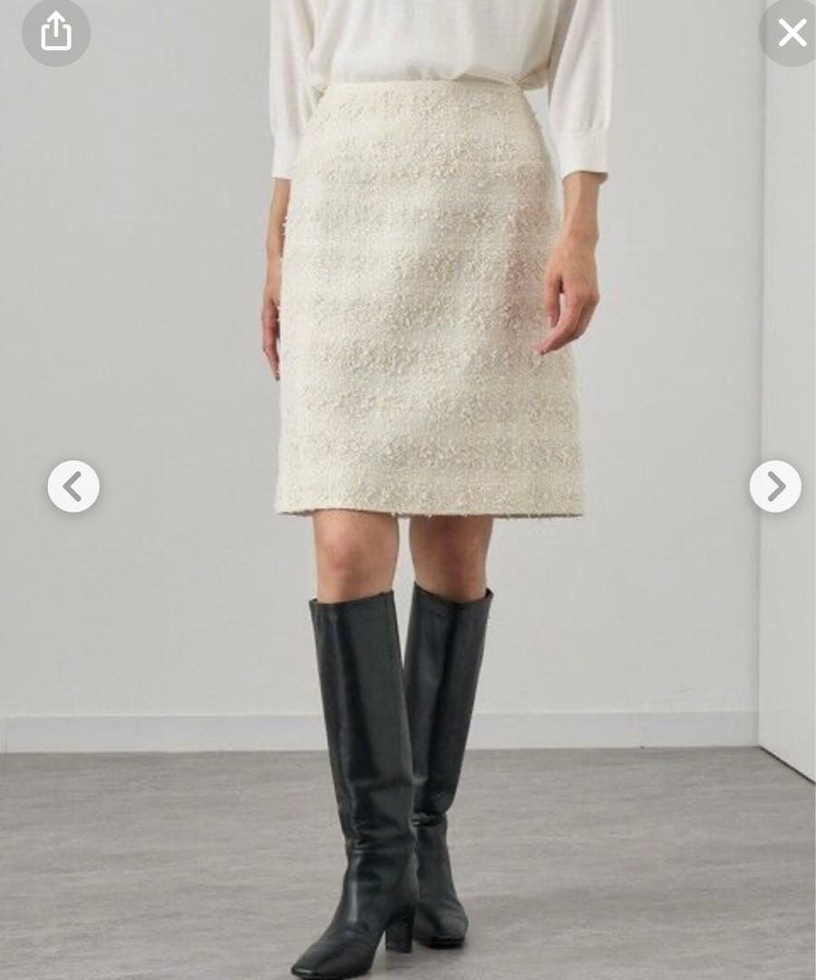 【Sky Lani】新品　2024 秋冬アイボリー タイトスカート