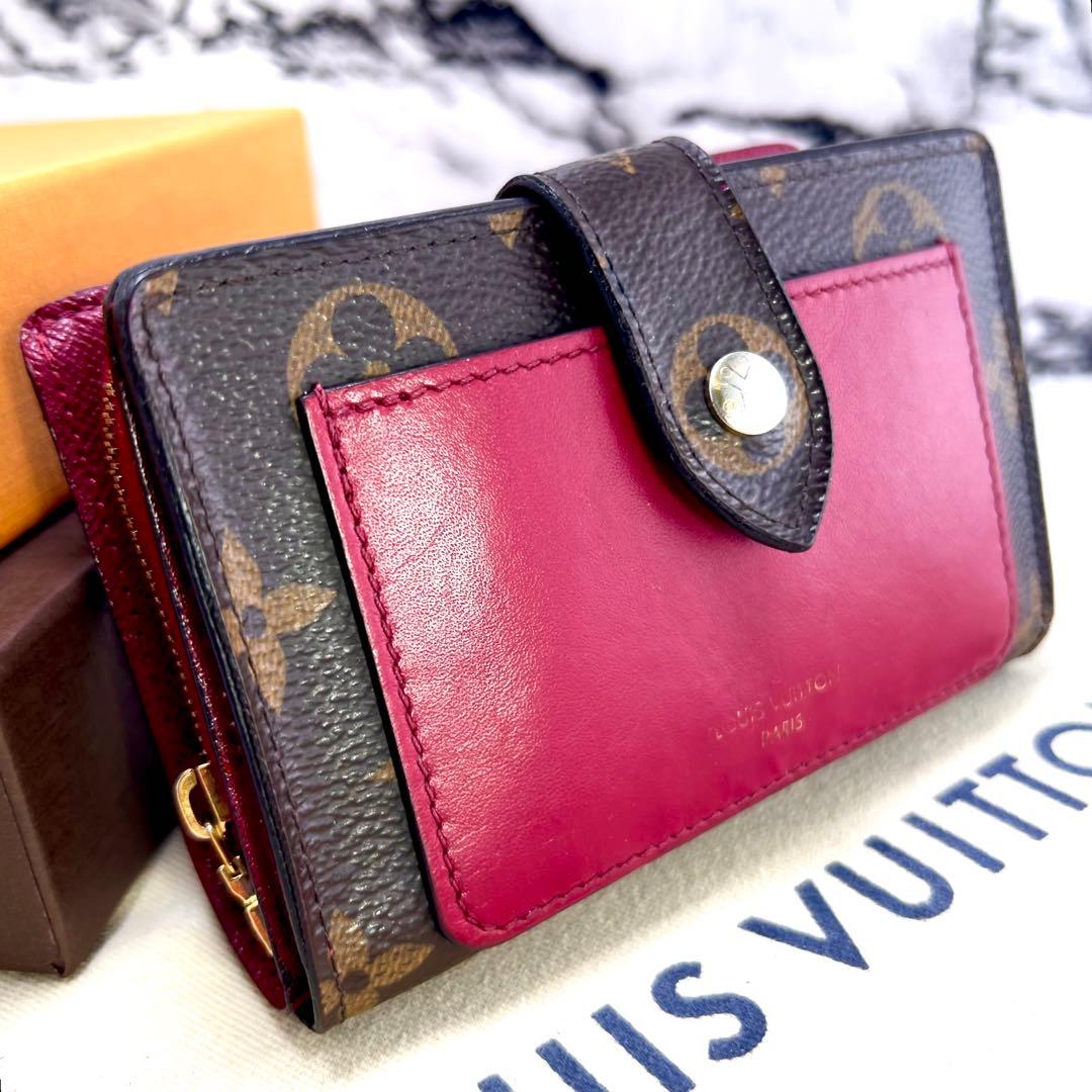ルイヴィトン モノグラム ポルトフォイユジュリエット M69433 フューシャ