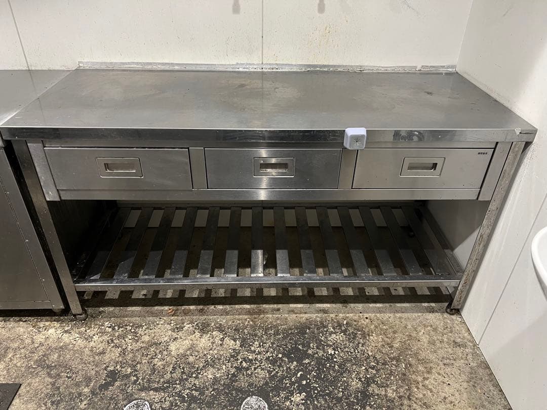 作業台 引き出し付き　ステンレス　1500x600x800