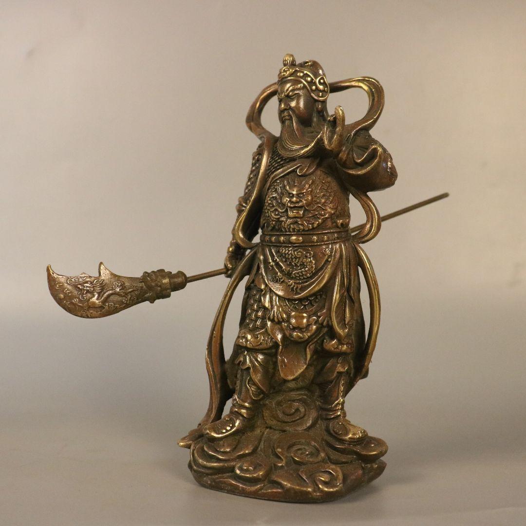 仏像 銅像 関羽財神銅像 銅製品 鎮宅辟邪 開運風水 招財 置物 工芸品