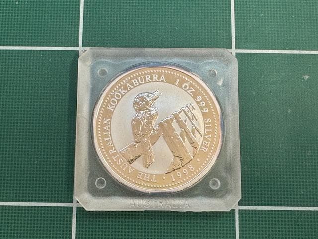 1998年　オーストラリア ワライカワセミ　1オンス銀貨　オリジナルケース付き
