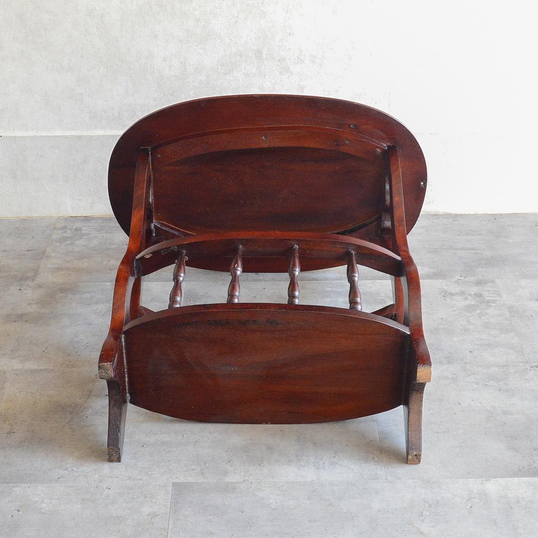 クラシック サイドテーブル オーバル マガジンラック ワインテーブル 雑誌収納