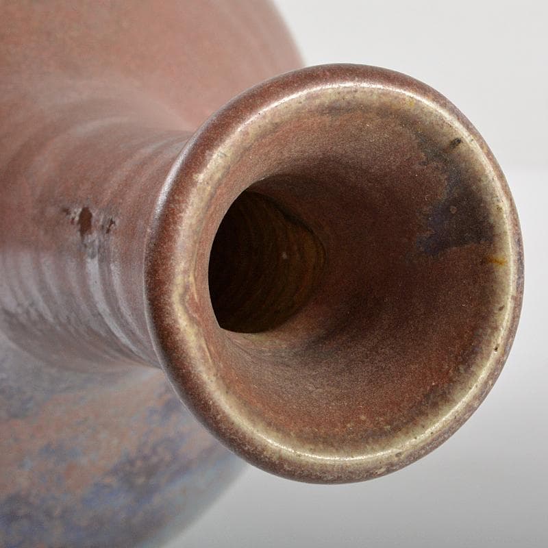 中国　海鼠釉　窯変　長顎瓶　N　R5927B