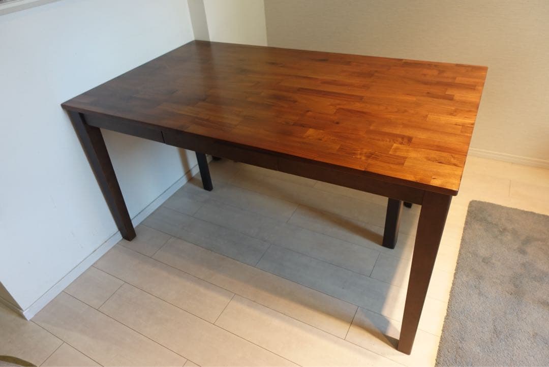 東京インテリア　天然木　引き出し付ダイニングテーブル