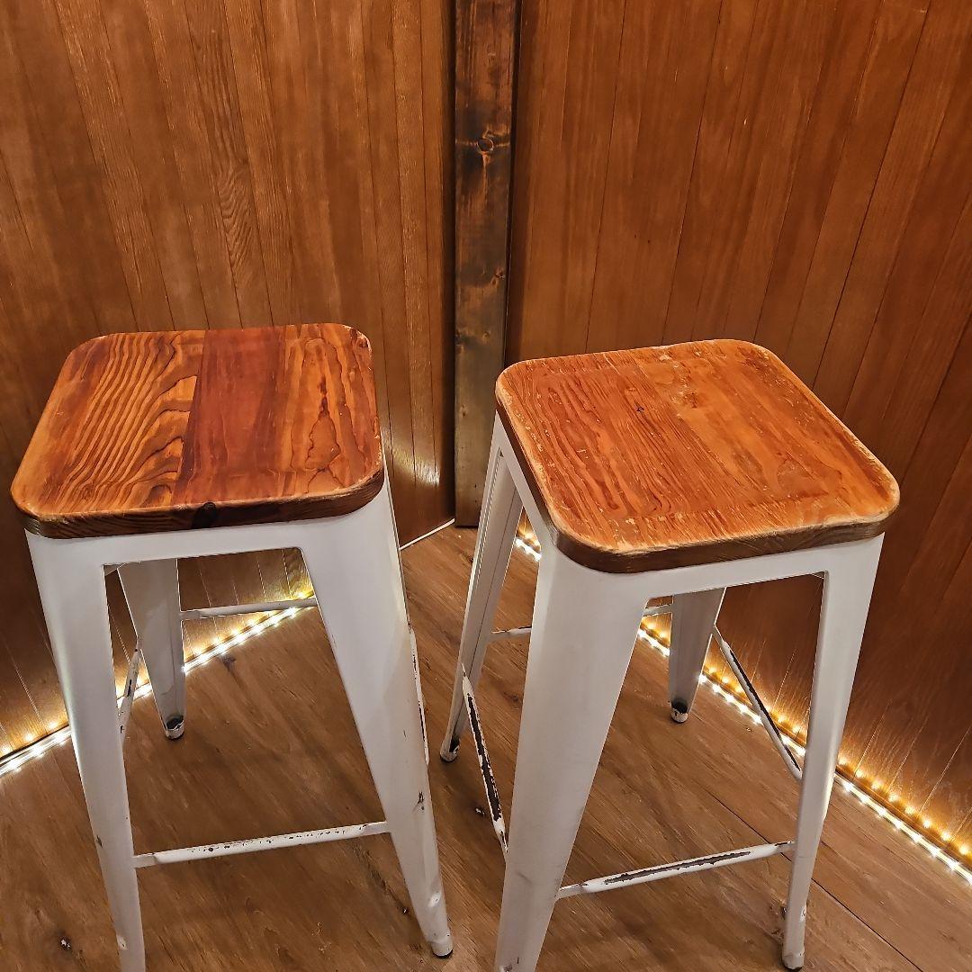 ２脚セット スタッキングスツール ヴィンテージスツール カウンターチェア