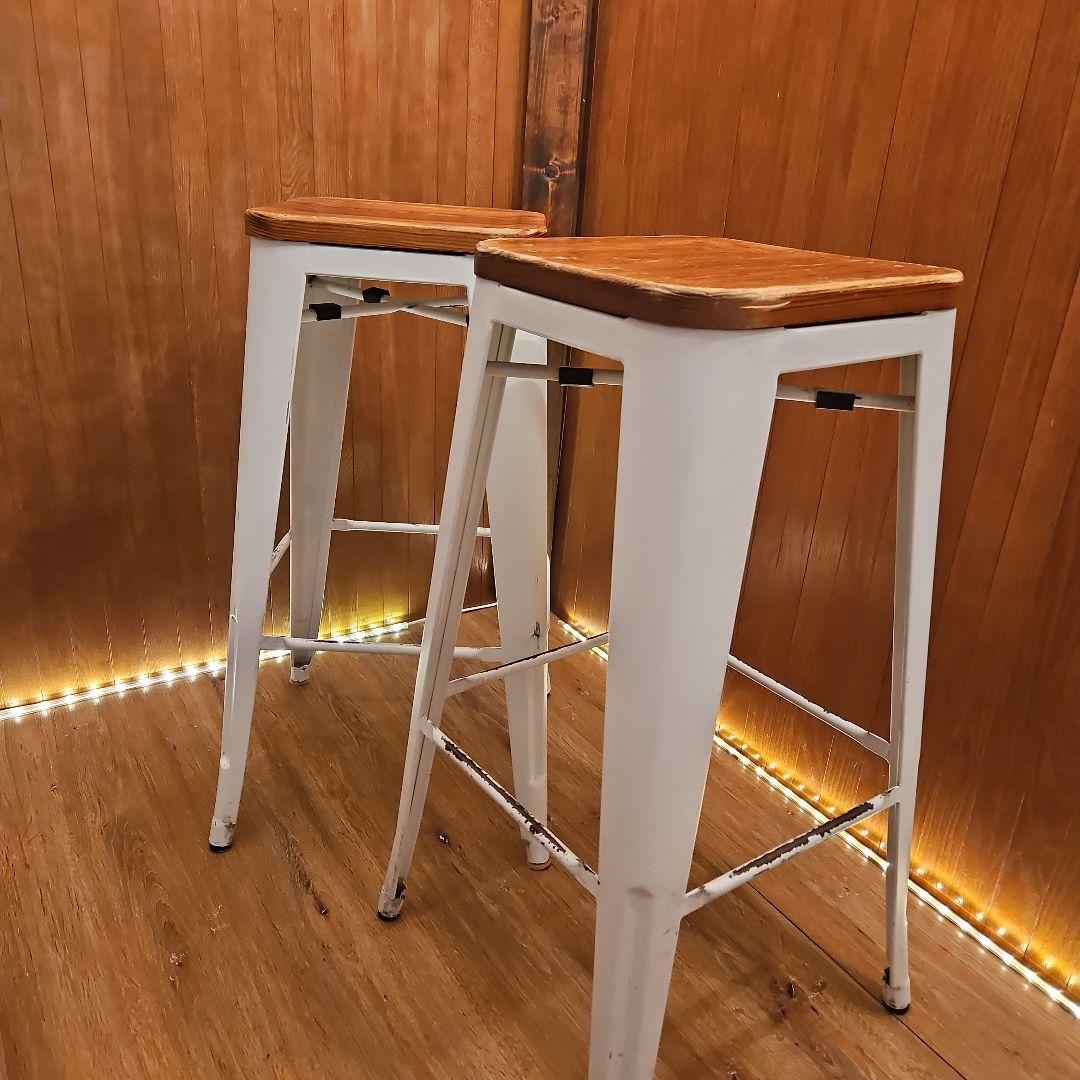 ２脚セット スタッキングスツール ヴィンテージスツール カウンターチェア