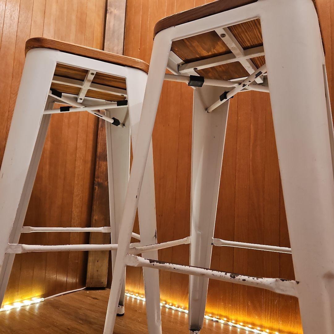 ２脚セット スタッキングスツール ヴィンテージスツール カウンターチェア