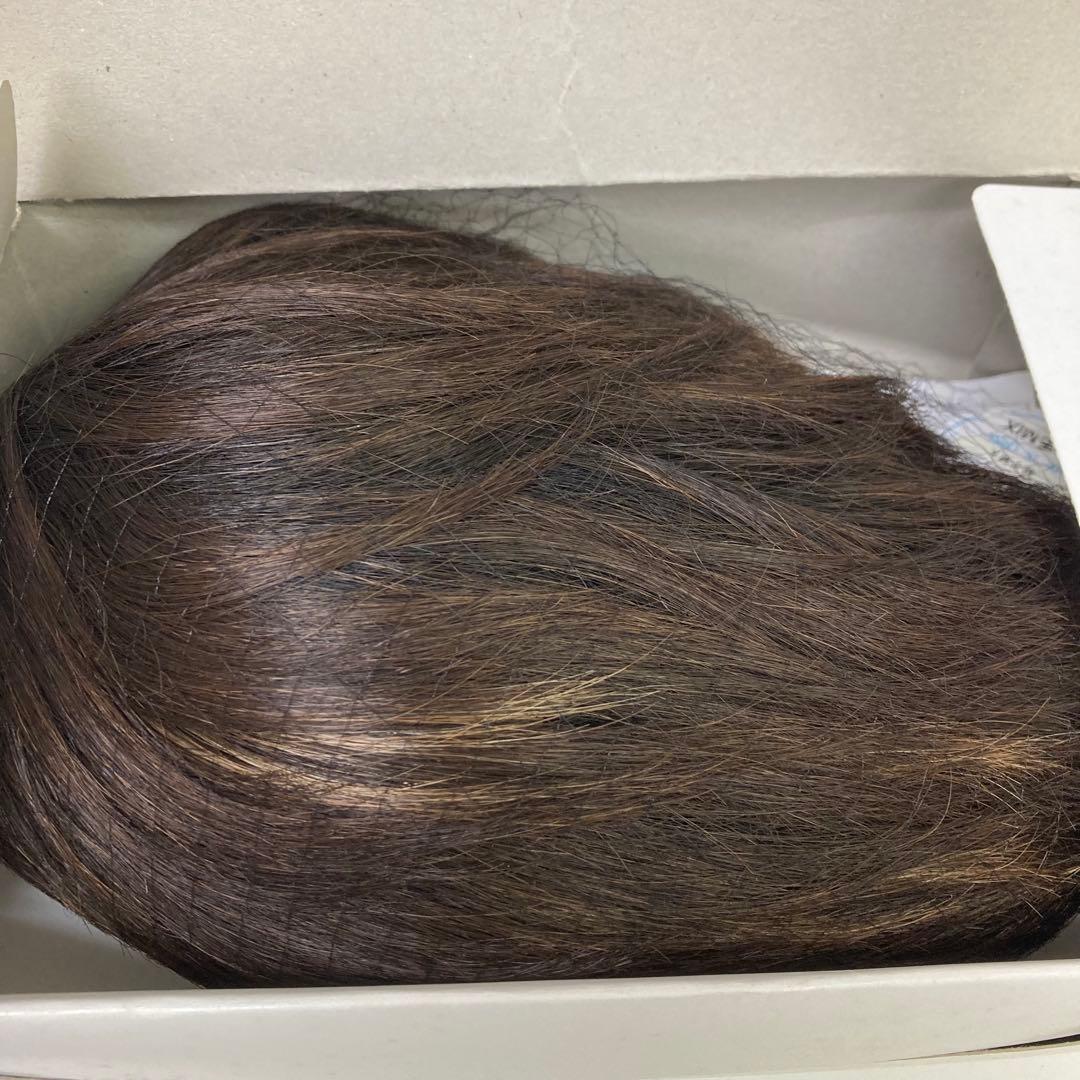 g514-28 フルウイッグ　ウィッグ　人毛ミックス　MIX 軽量　未使用