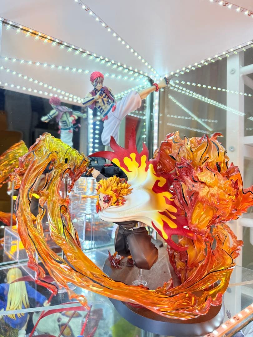 【開封品】煉獄杏寿郎 フィギュア炎の呼吸伍丿型「炎虎」/上弦の参猗窩座2体セット