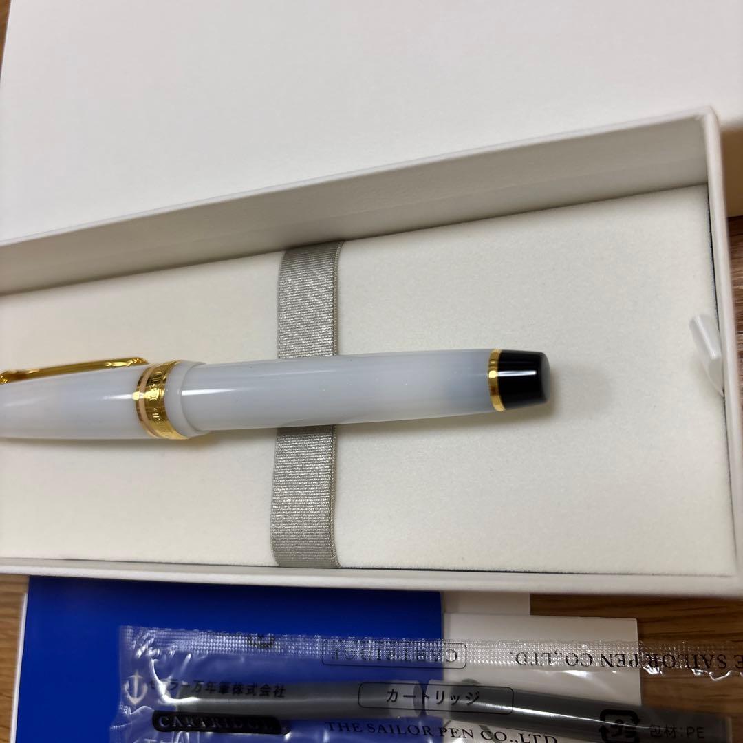試筆のみ セーラー万年筆 四季織　万年筆　垂雪　MF 中細