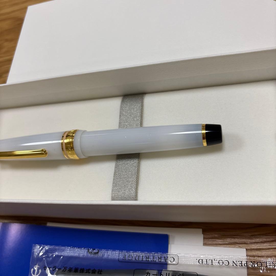 試筆のみ セーラー万年筆 四季織　万年筆　垂雪　MF 中細