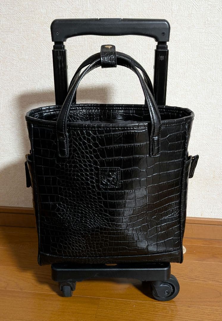 SWANY キャリーバッグ ブラック クロコ型押