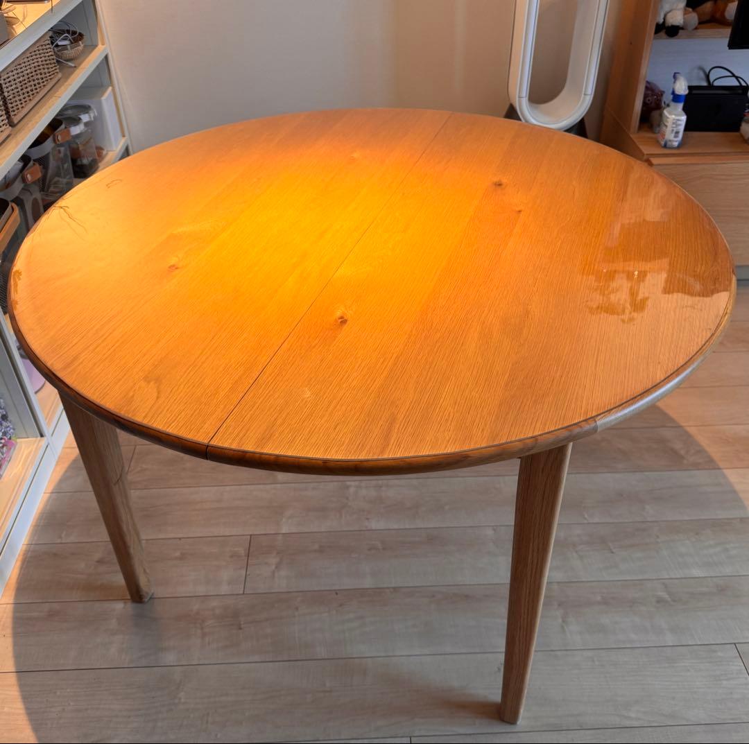 リセノ　伸長式テーブル　ナチュラル 高さ 68cm