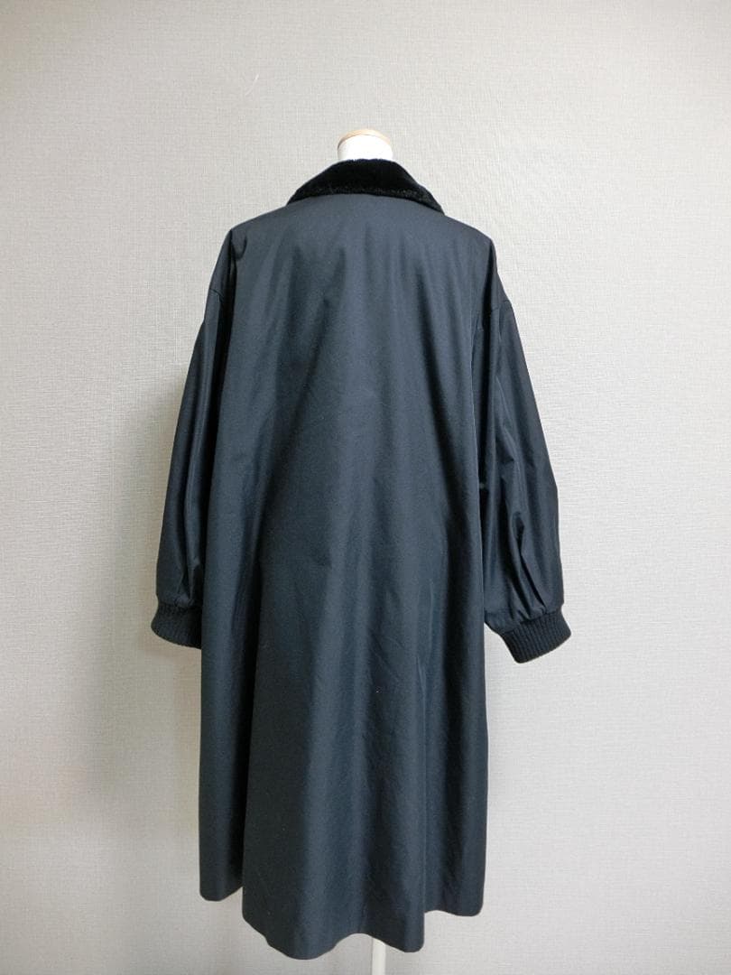 ノマ　mizuiroind　裏フランネル　チェスターコート　ブラック