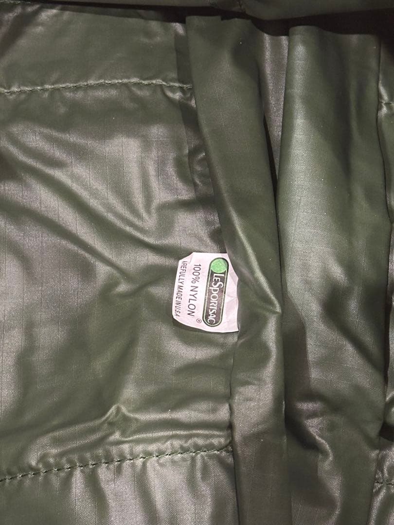 LeSportsac ビンテージ オリーブグリーン 折りたたみ　トラベルバッグ