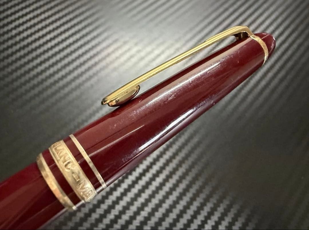 美品 エボナイト芯 モンブラン 144 ボルドー 全金 EF 極細字 万年筆