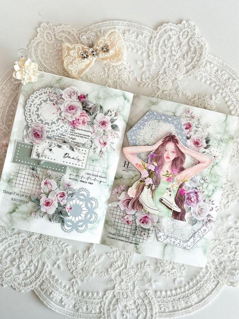 コラージュ素材　紙もの　素材紙　【2689】