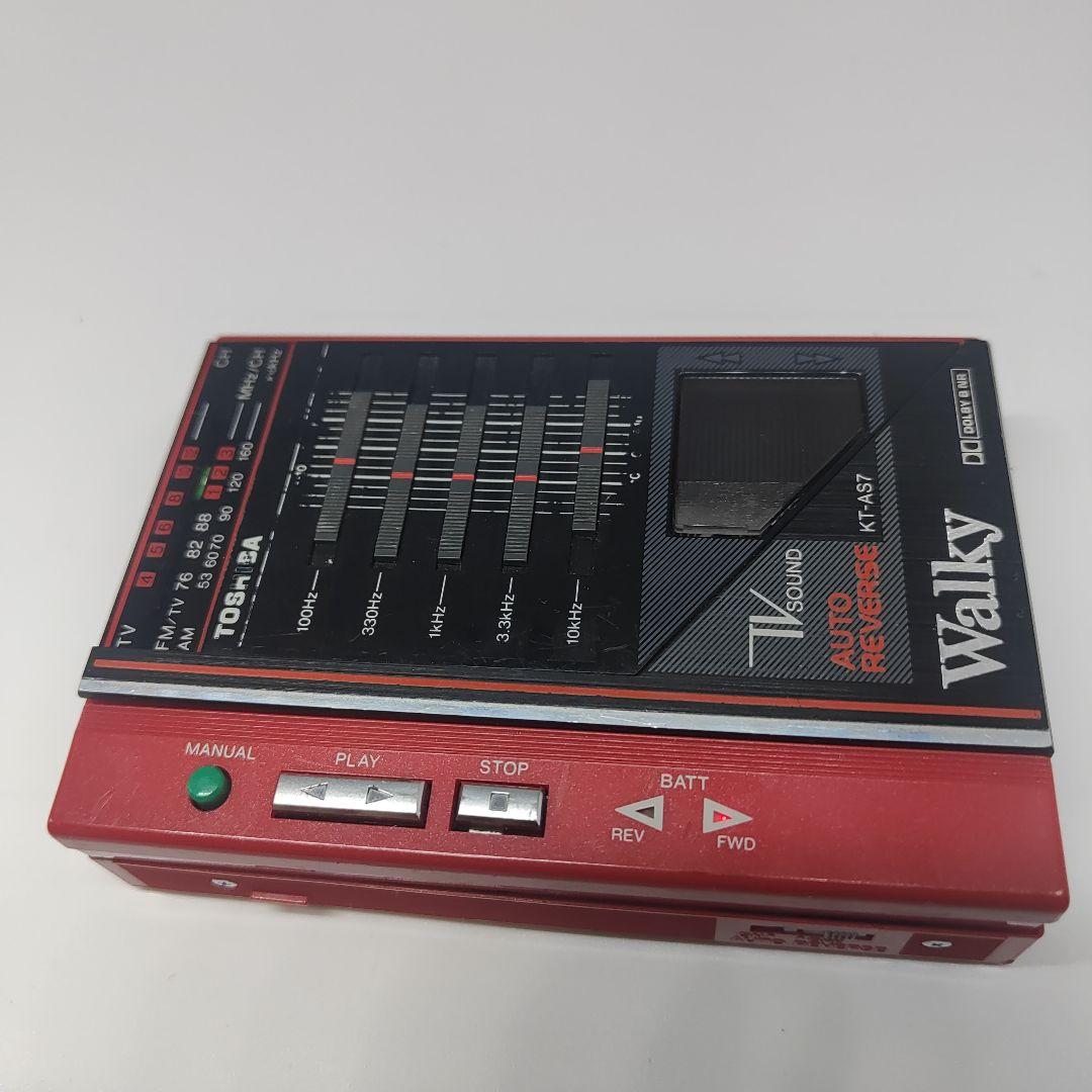 東芝 Walky TV/AM/FM カセットプレーヤー KT-AS7　ジャンク