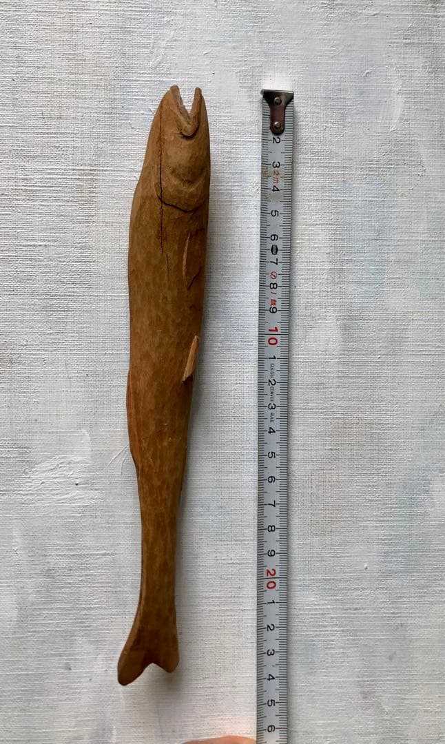 魚　木彫り　置物