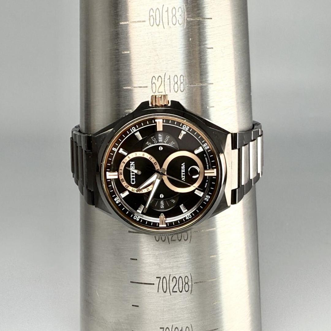 美品【稼働】シチズン 腕時計 アテッサ エコドライブ チタン サファイアガラス