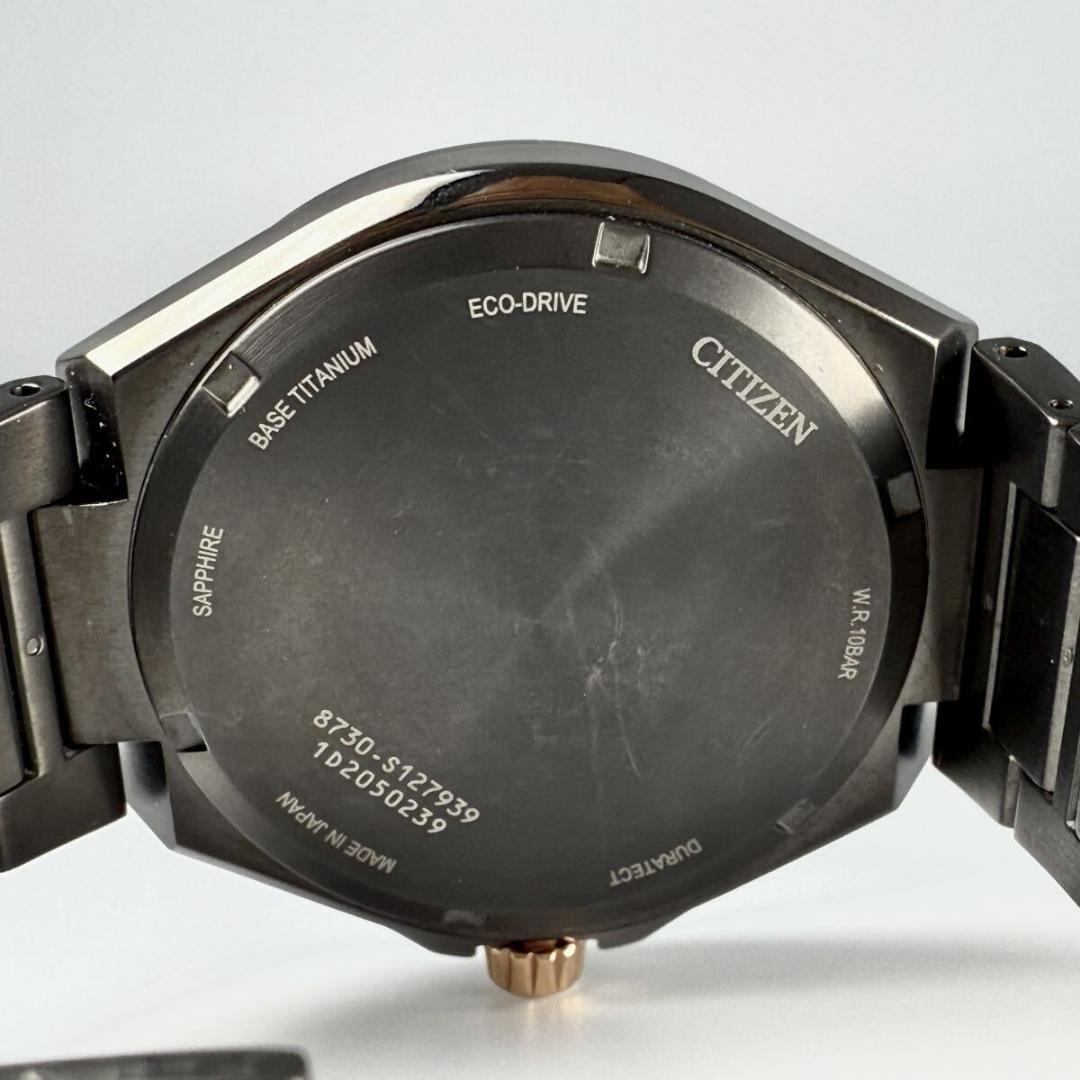 美品【稼働】シチズン 腕時計 アテッサ エコドライブ チタン サファイアガラス