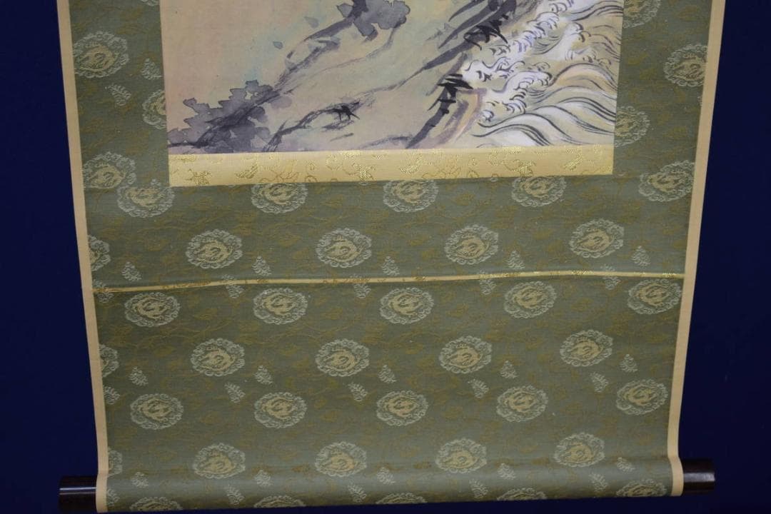 複製/富岡鉄斎/群仙祝寿図/工芸/桐共箱付/布袋屋掛軸HI-111