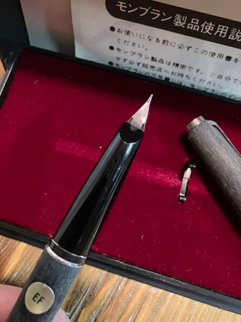 美品　MONTBLANC グレー EF 万年筆　585