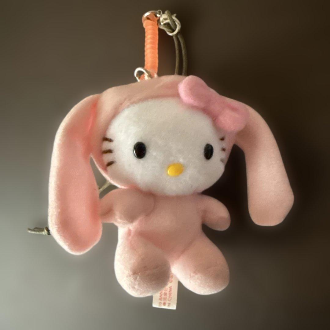 ミ*ク様 サンリオ　ハローキティ　ストラップ　ぬいぐるみ　2003年　うさぎ　ラ