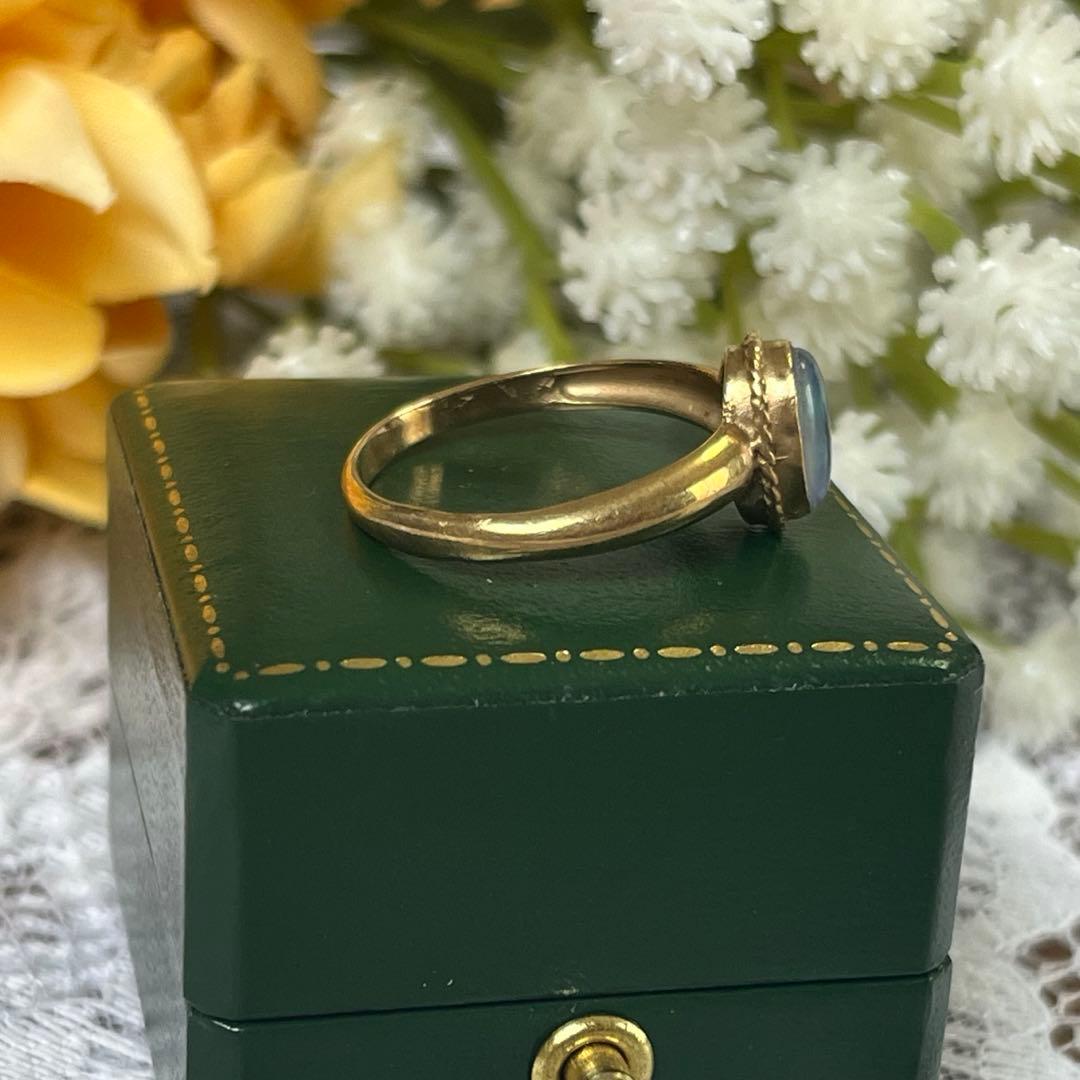 【現品限り】英国 張り合わせ石 ビンテージ オパール　リング 指輪 1974年