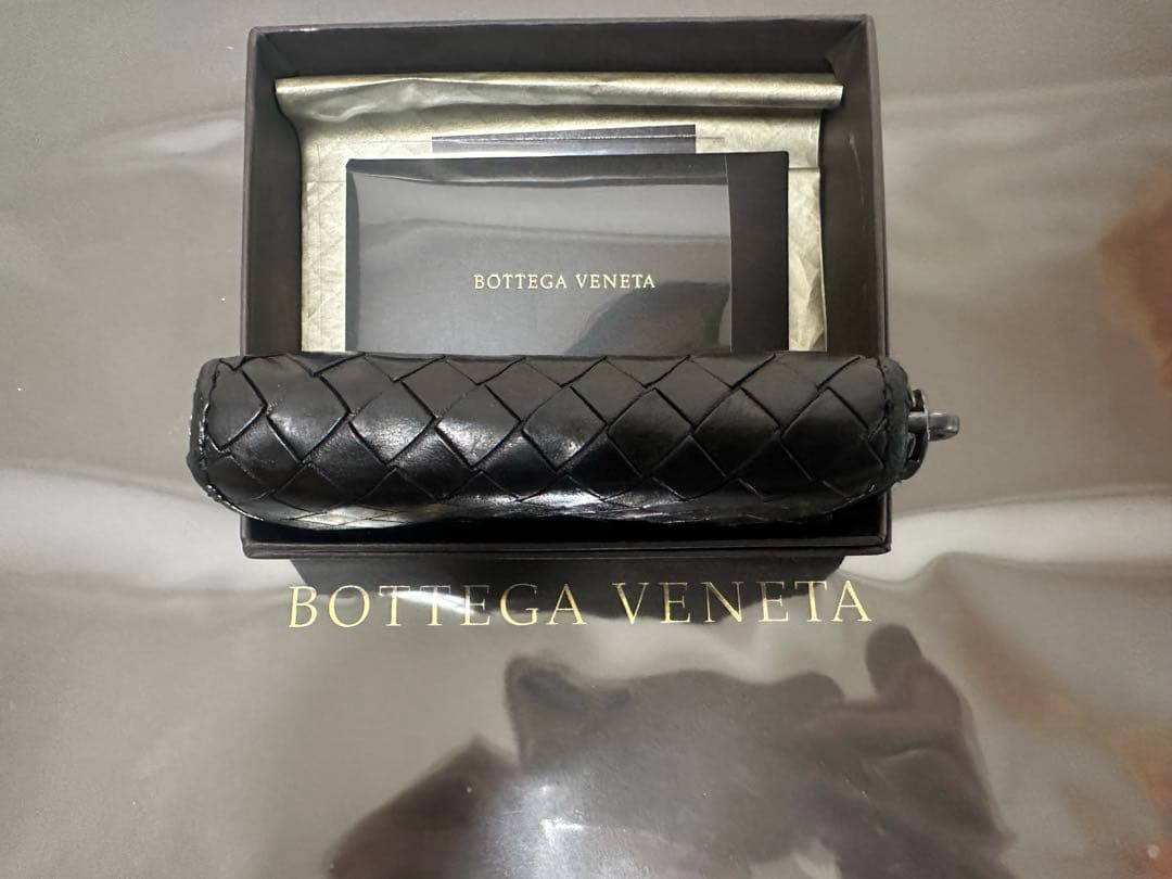 【美品】ボッテガヴェネタ イントレチャートケース/ラム/黒/4️⃣✨✨