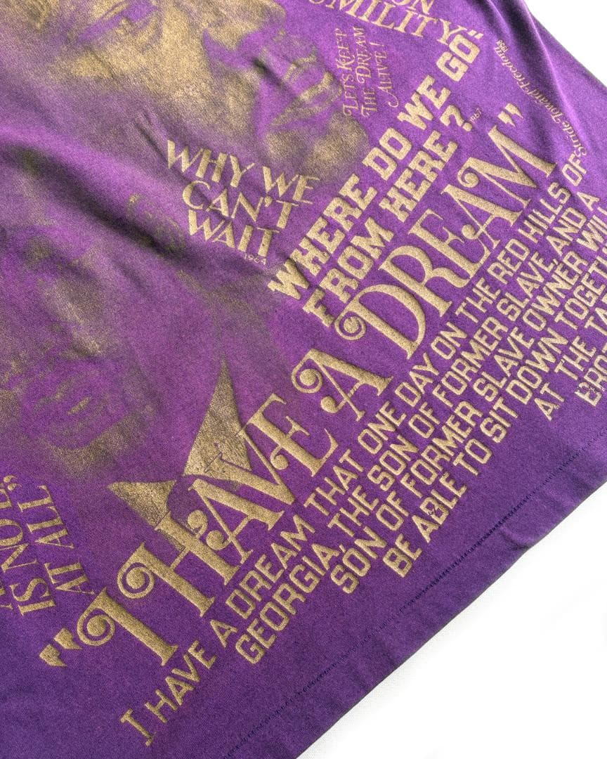 90's \" キング牧師 \" 総プリント Tシャツ