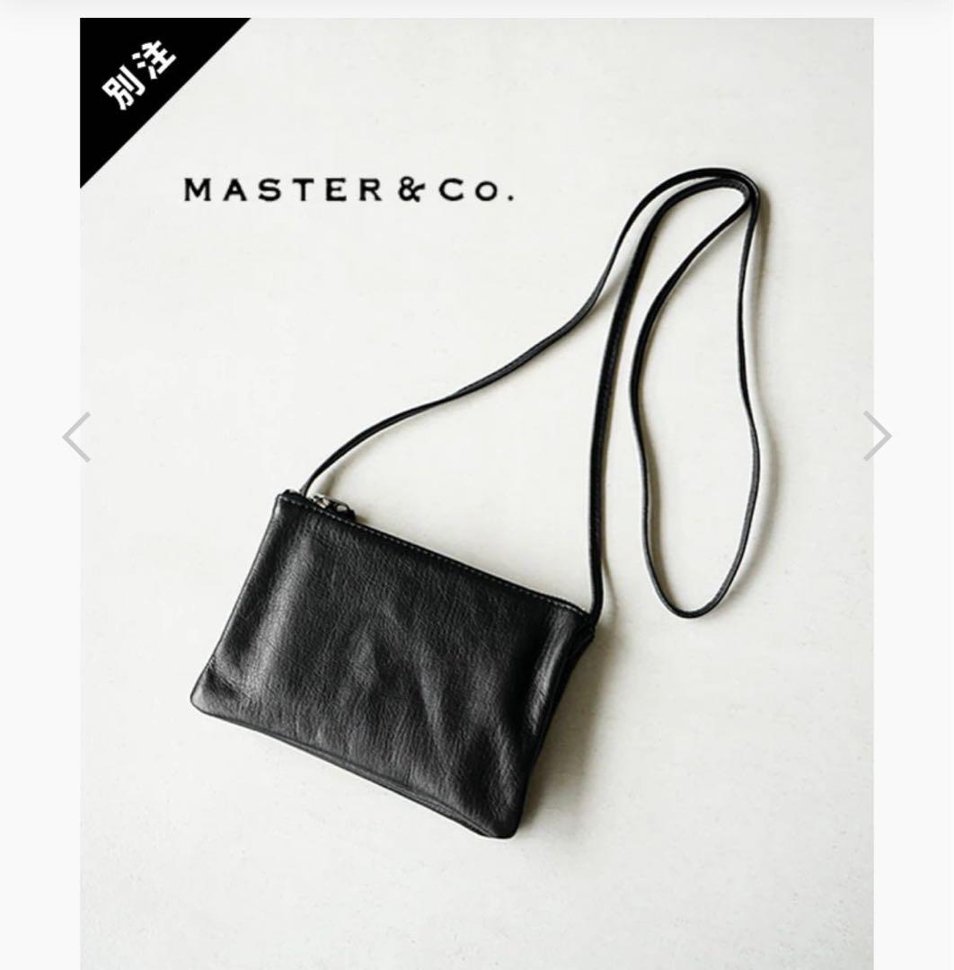 MASTER & CO. ブラックレザーショルダーバッグ